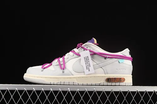 All Categories Nk SB Dunk Series Nk SB Dunk Low Low-top sneakers Cost-effective version OF x Nk Dunk Low OW Gray Casual Sports Skateboard Shoes DM1602-111